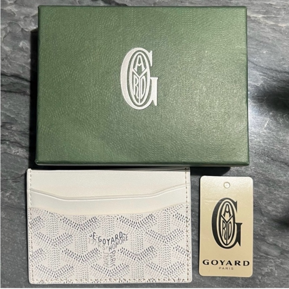 Goyard White Card Holder